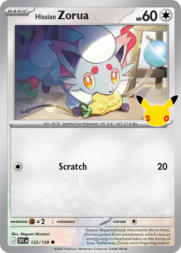 Hisuian Zorua — 30th Celebration