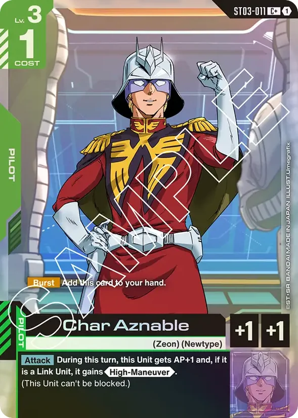 Char Aznable — Zeon's rush