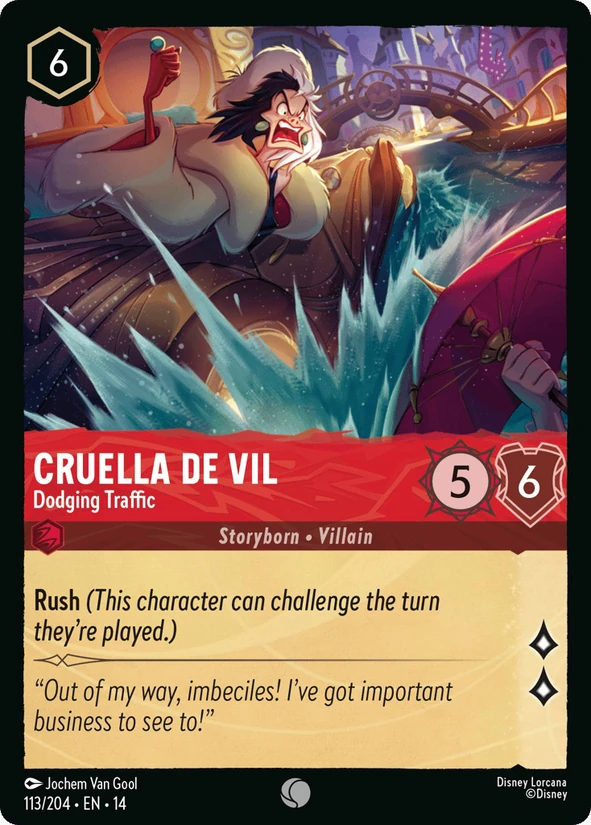 Cruella De Vil, Dodging Traffic — Hyperia City