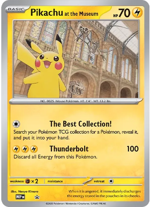 Pikachu at the Museum — MEP Black Star Promos