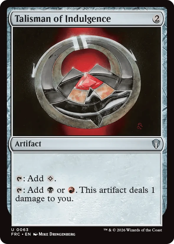 Talisman of Indulgence — Reality Fracture Commander