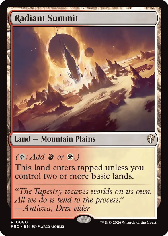 Radiant Summit — Reality Fracture Commander
