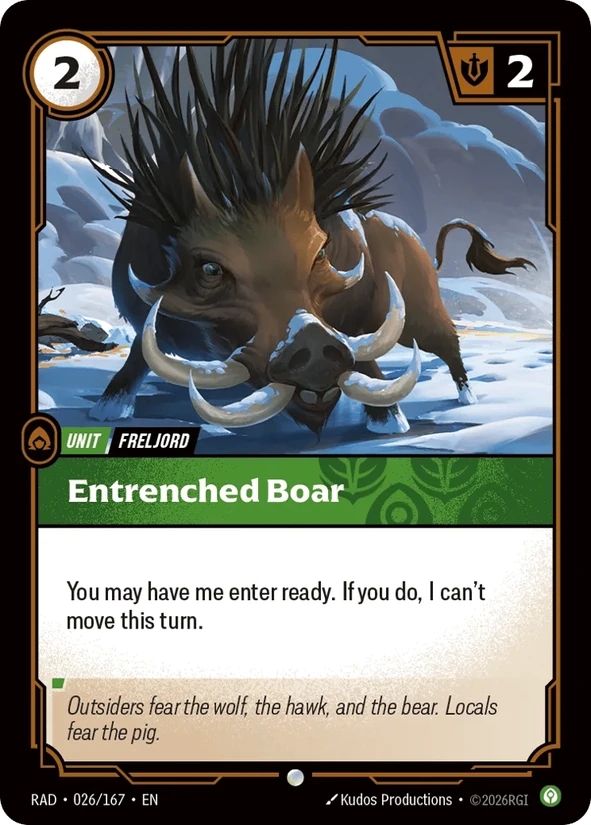 Entrenched Boar — Radiance