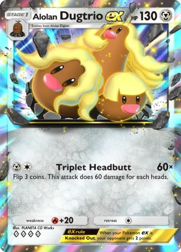 Alolan Dugtrio ex — Deluxe Pack ex