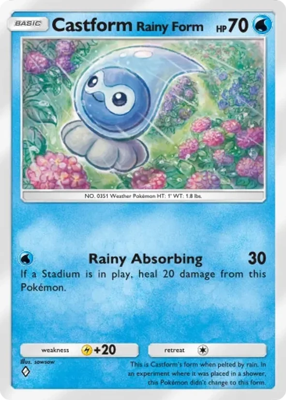 Castform Rainy Form — Pulsing Aura