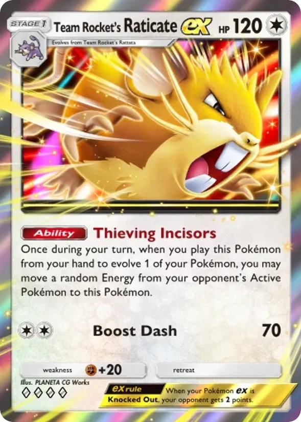 Team Rocket's Raticate ex — Team Rocket's Ambition