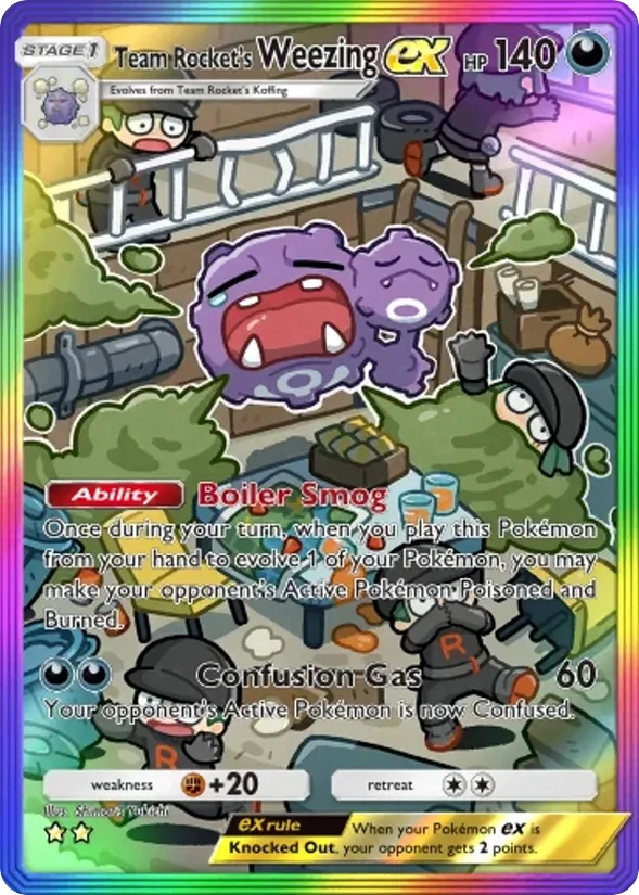Team Rocket's Weezing ex — Team Rocket's Ambition