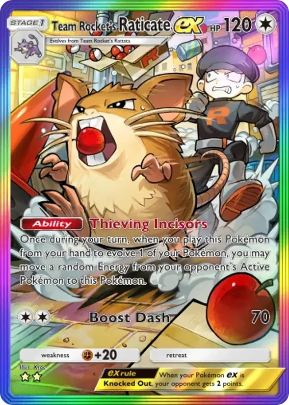 Team Rocket's Raticate ex — Team Rocket's Ambition