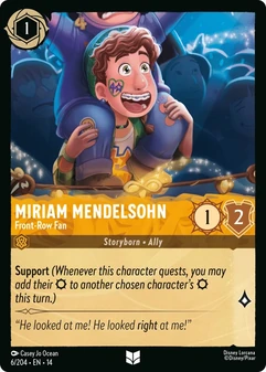Miriam Mendelsohn, Front-Row Fan #006