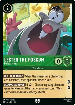 Lester the Possum, Park Mascot #087